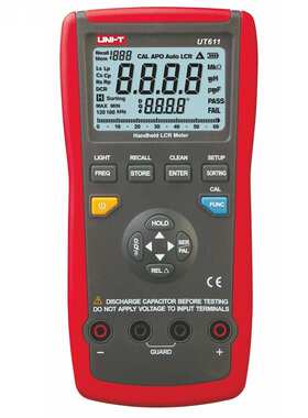优利德手持式LCR数字电桥表UT611/UT612高精度电感电容电阻表