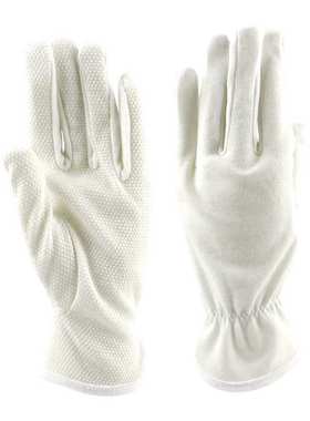 汉盾 HD-GP5509 纯棉舒适耐磨防滑点塑防滑白色礼仪手套 30g