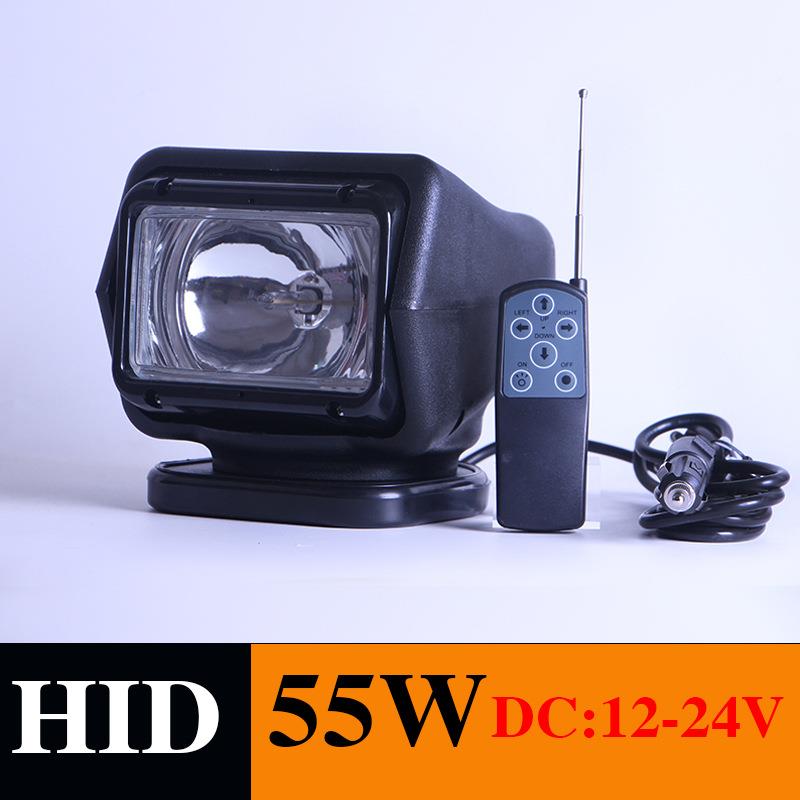 汽车探照灯LED车顶射灯越野吸顶强磁旋转车载灯 无线遥控强光 55W