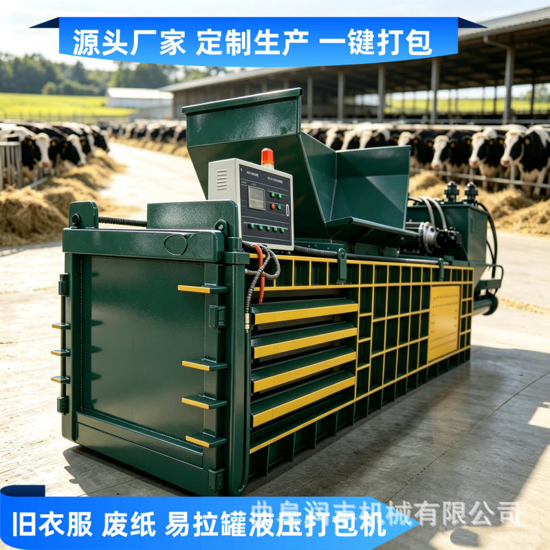 尼龙袋液压压块机配品站废纸塑料瓶打捆机自动化设备压缩机