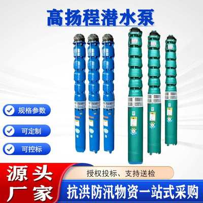 洪涝灾害高扬程潜水泵扬程≥100m流量≥100m3/h，功率≥50kW国债