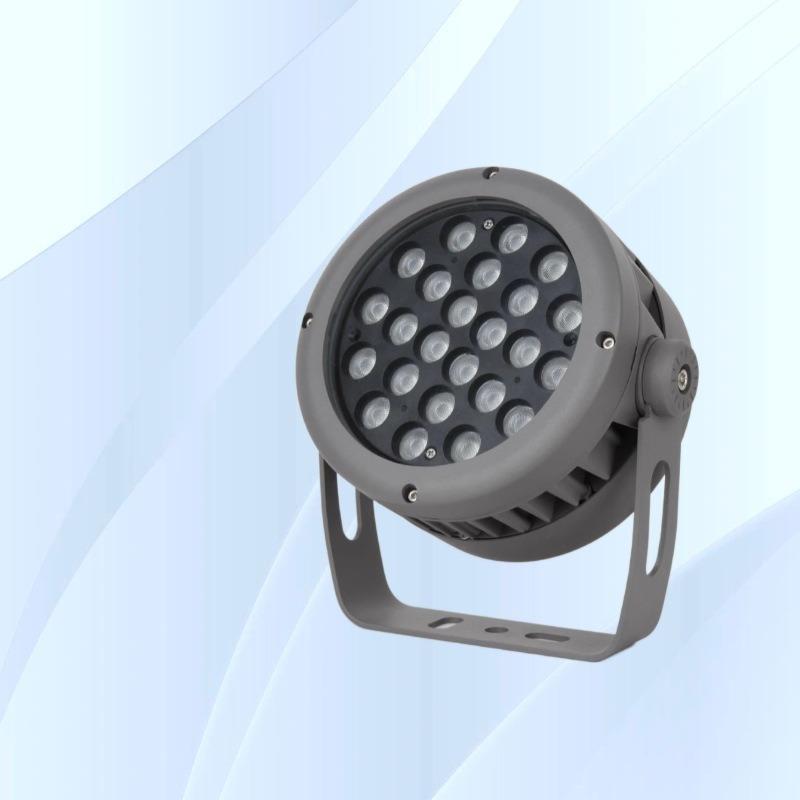 LED投光灯12W24W36W512全彩外控射灯户外公园庭院防水斜口照树灯