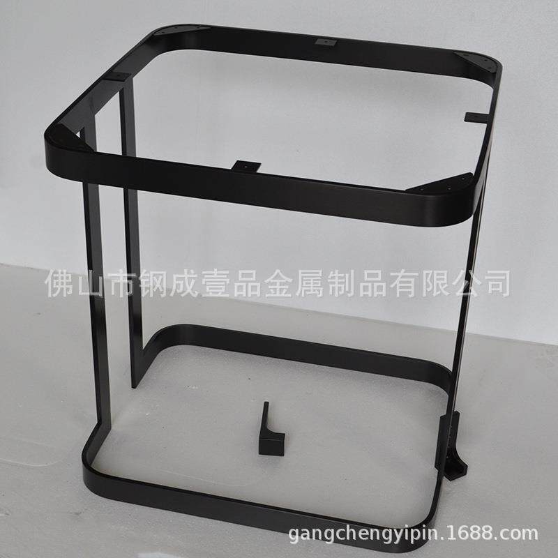 不锈钢黑台架 大理石大板桌铁艺桌脚茶几书桌架金属不锈钢桌架