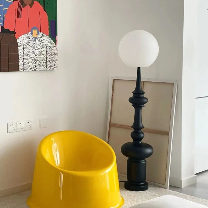 罗马柱复古风象棋造型落地灯酒店展厅客厅卧室书房设计师艺术意式