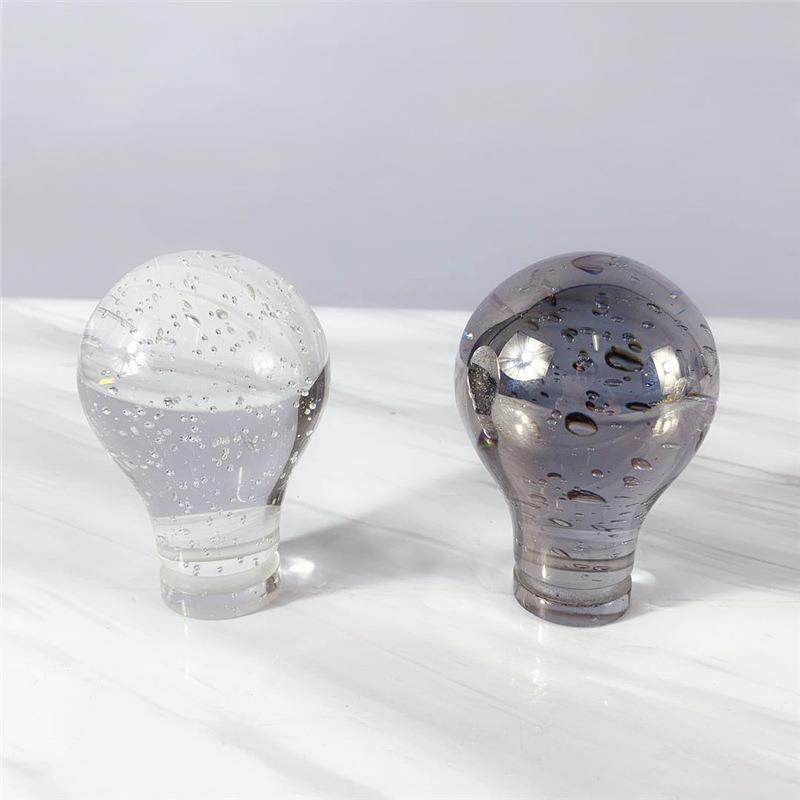现代水晶玻璃气泡灯泡样板房客厅茶几摆件售楼处软装饰品桌面摆设