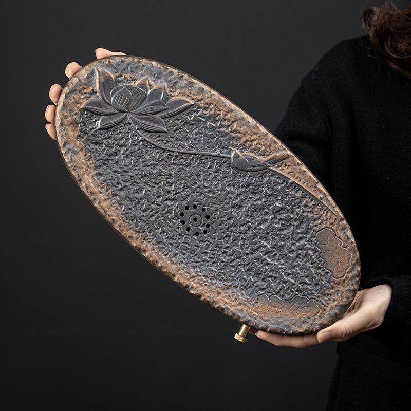 日式粗陶鎏金铁釉大号茶盘陶瓷双层蓄水储水排水两用干泡茶托茶台,玩具/童车/益智/积木/模型,毛绒/玩偶/公仔/布艺类玩具,淘宝优惠券,粉丝福利购,淘宝优惠卷