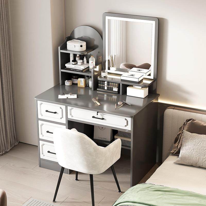 梳妆台一体柜化妆桌高级卧室简约网红小户型床头柜梳妆镜化妆台