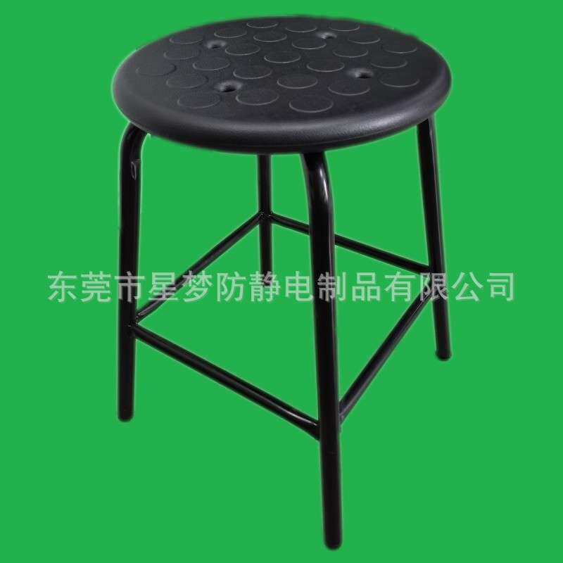 PU凳面防静电四脚圆凳PU发泡凳面钢管凳脚耐用的防静电工作凳销售