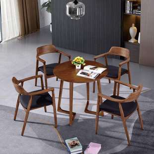 休闲洽谈桌椅商务接待椅小型会议椅咖啡奶茶店椅谈判小圆桌椅