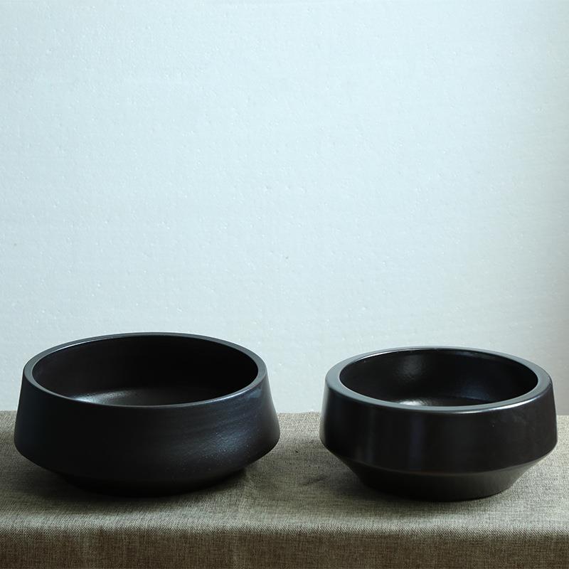 手工粗陶茶台花瓶日式花器陶瓷禅意古典餐桌摆件家居复古花插