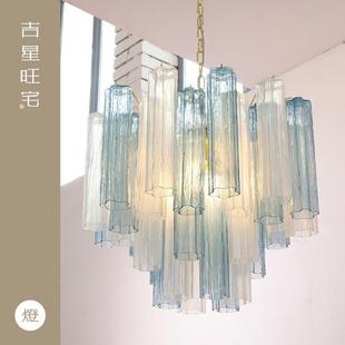 法式Murano穆拉诺吊灯中古风设计款客厅餐厅卧室梅花管玻璃吊灯
