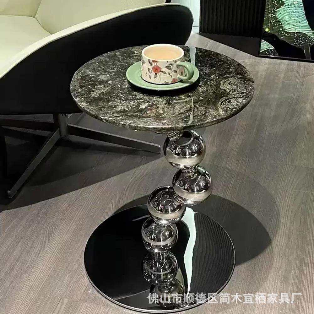 轻奢天然大理石角几边几奢石现代简约家用客厅沙发2025新款小茶几