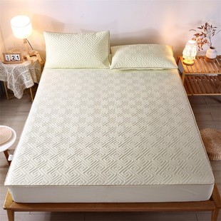 定制纯棉床笠单件夹棉加厚席梦思床垫保护套全棉防滑床罩防尘罩套