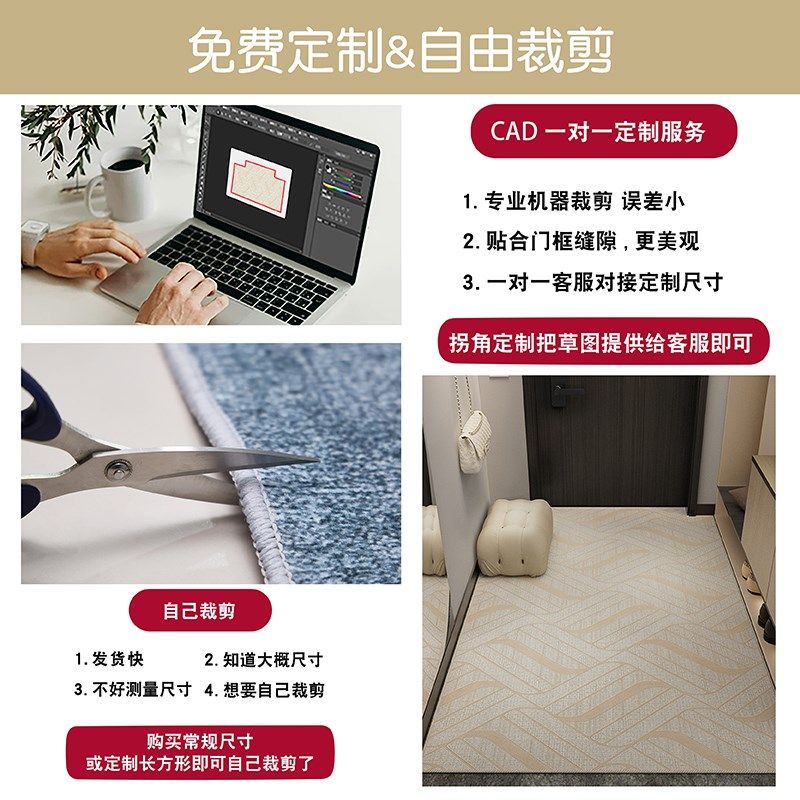 入户门地垫2024新款高端地毯门垫进门门口玄关防滑耐脏门外蹭脚垫