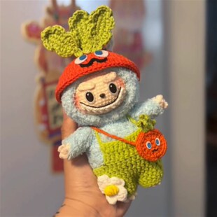 labubu玩偶挂件毛线手工钩针编织diy材料包拉布布公仔娃衣礼物勾