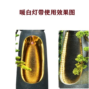 喷泉涌泉庭院装 家居摆件流水灯带 饰灯带 低压led暖白灯带 12V