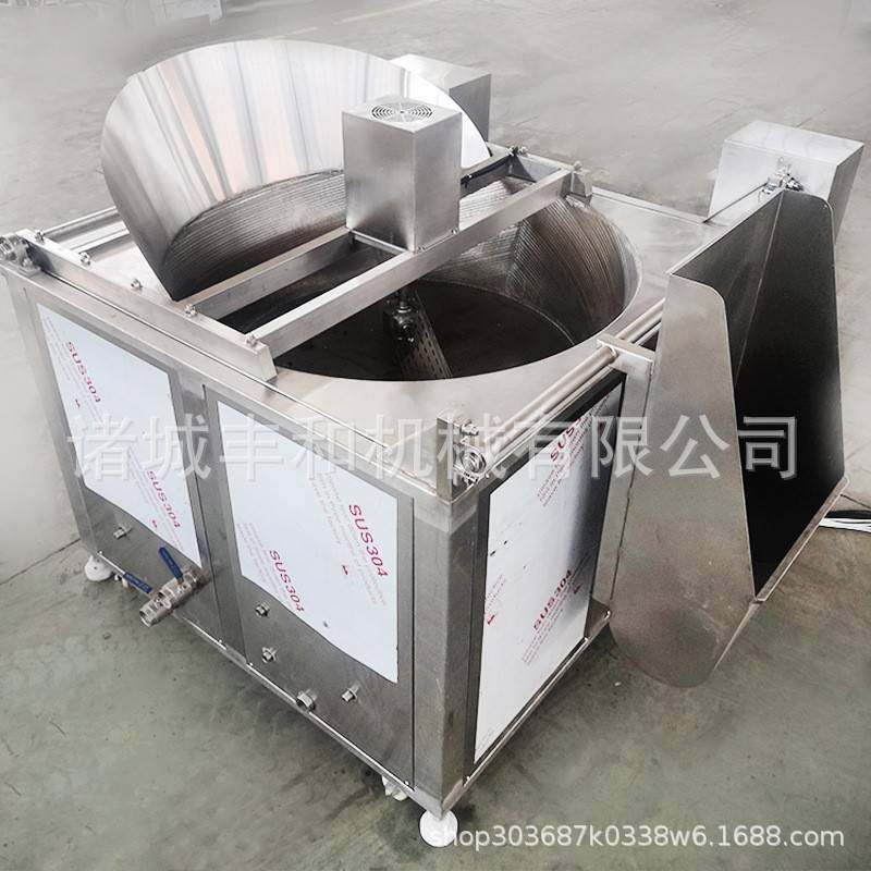全自动豆干油炸机翻筐出料豆制品油炸机鸡蛋干油炸锅现货