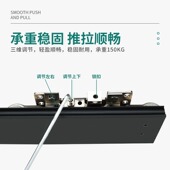 幽灵门隐形轨道专用五金配件卫生间日式 无轨平移门隐形轨道推拉门