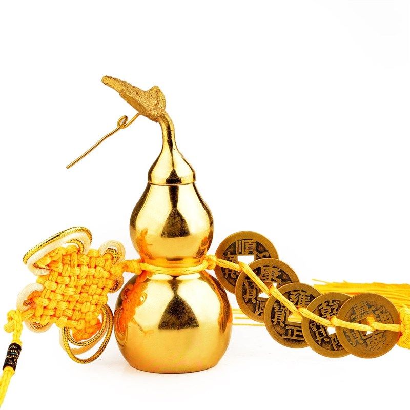 纯铜八卦开盖开口葫芦五帝钱挂件镜光面葫芦六帝钱家居饰品挂件,家居饰品,装饰摆件,淘宝优惠券,粉丝福利购,淘宝优惠卷