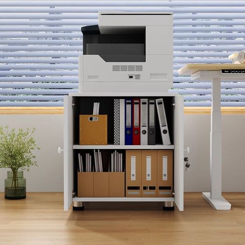 定制a3打印机底座柜增高置物柜办公落地放置柜滑轮可移动木质矮柜