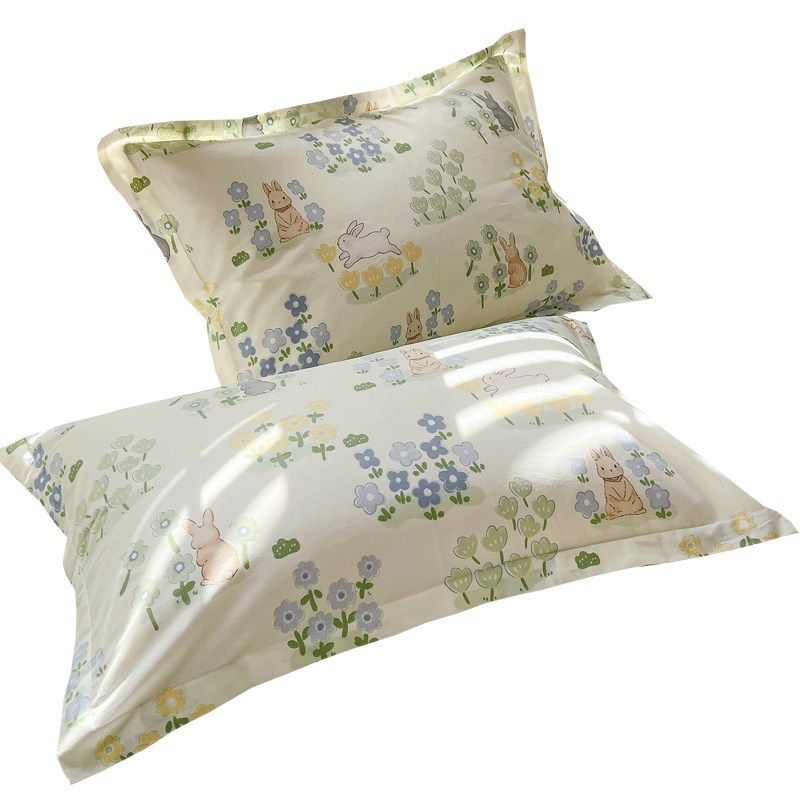 纯棉枕套一对装加大50cmx80cm单人学生40x60全棉枕头套枕芯套单个,床上用品,枕套,淘宝优惠券,粉丝福利购,淘宝优惠卷