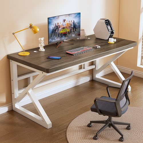 实木电脑桌台式家用书桌简约现代桌子办公电竞工作学生学习写字桌