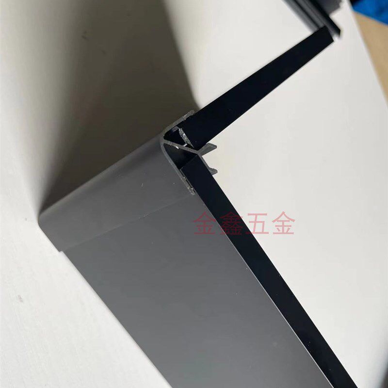 铝合金10公线铝面地脚线100mm平合金踢脚分橱柜挡板 拉丝金/哑黑