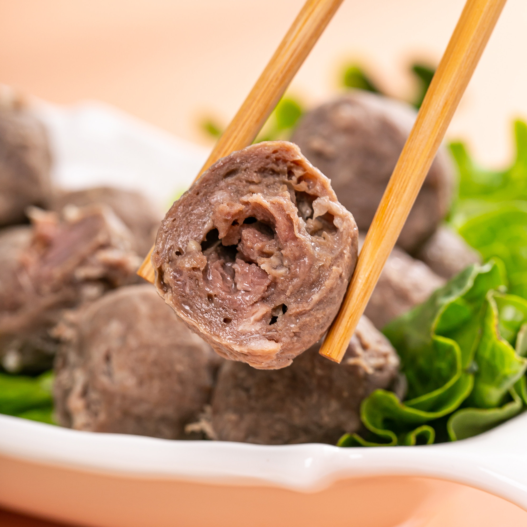 潮汕牛肉丸手打牛肉丸传统工艺肉味鲜香潮汕风味火锅食材多种吃法