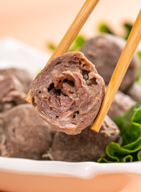 潮汕牛肉丸手打牛肉丸传统工艺肉味鲜香潮汕风味火锅食材多种吃法