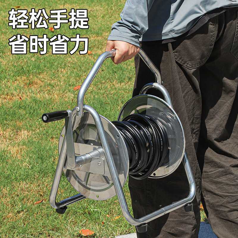 金属卷管器高压洗车浇花工具园艺喷洒清洁水管车农家用软管收纳架