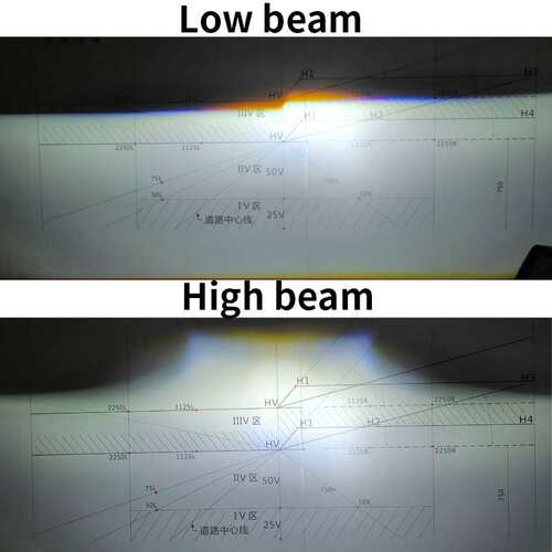 汽车LED大灯PL4双光透镜65W高亮强聚远近光一体防水汽车大灯