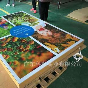 UV软膜LDE超薄磁吸灯箱四面开启室内单双面挂墙悬挂墙餐饮奶茶牌