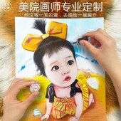 珍宝胎毛画定制龙宝宝胎发纪念品婴儿满月胎毛笔胎毛脐带收藏礼物