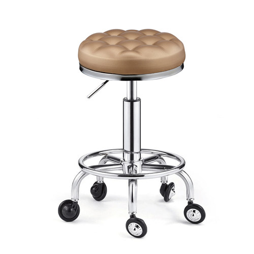 不卡发美容凳理发店椅子美发旋转升降圆凳子大工凳美甲凳滑轮剪发