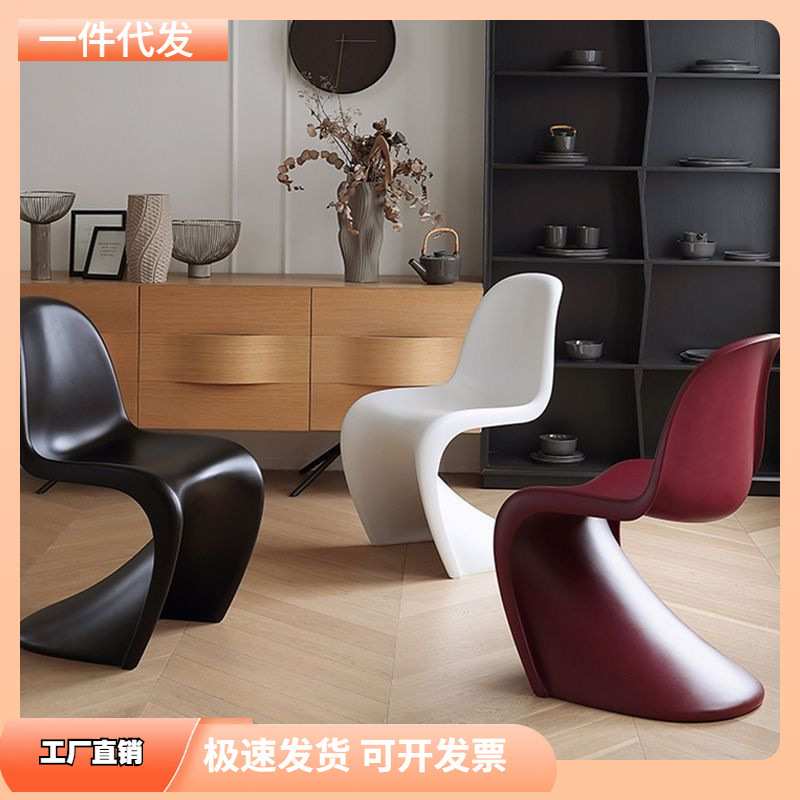 潘东椅餐椅网红潘通椅透明塑料椅子北欧家用简约靠背椅化妆凳客厅图片