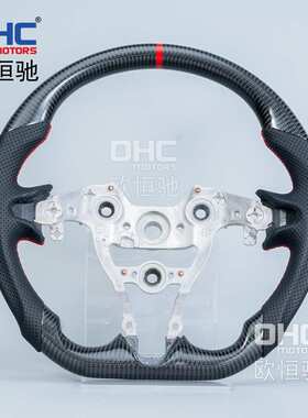 适用于现代I30N伊兰特GT/N打孔皮碳纤维方向盘定做改装平底运动