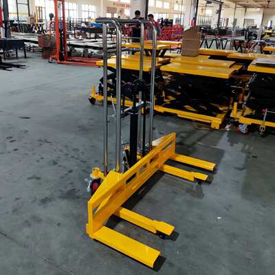 普尔夫2吨手动液压堆高车叉车加宽升高车装卸车图盘搬运车非标