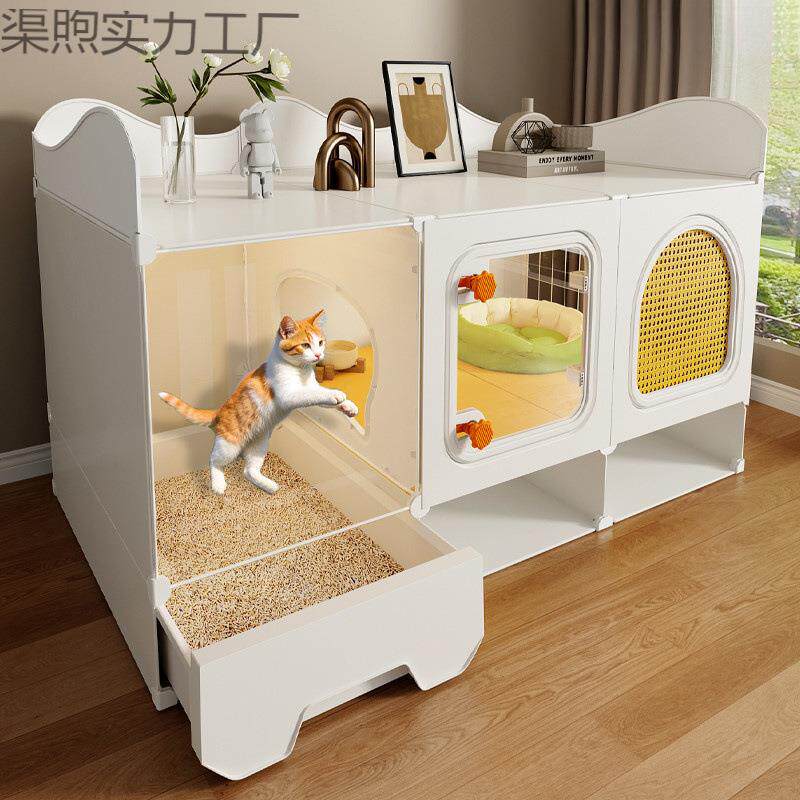 猫笼子超大自由空间一室一厅一卫猫窝厕所一体家用室内不占地别墅