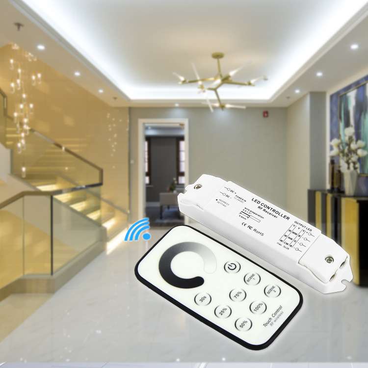 迷你无线遥控单色触摸色环控制器 单色灯带灯条调光器 LED调光器