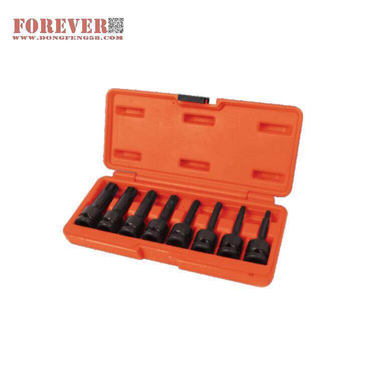 华丰巨箭8件套T型铬钼钢连体批头套筒工具盒HF-81008A4火花塞