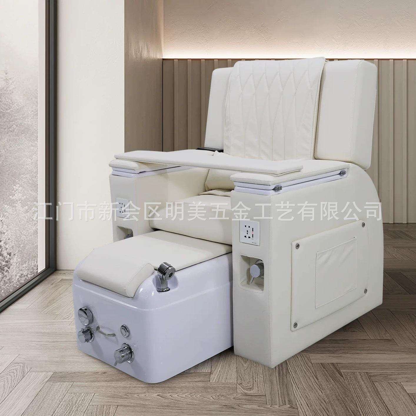 足疗Spa单人沐足沙发美甲沙发电动放平可躺美睫纹绣足浴沙发椅