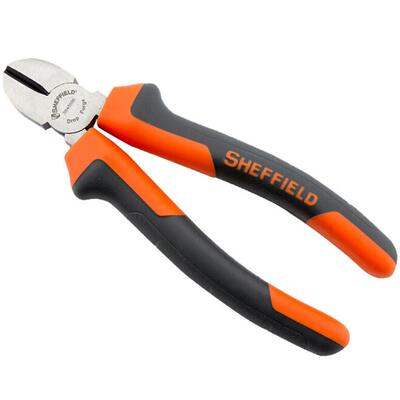 钢盾双色柄斜嘴斜口偏口钳水口钳电工钢丝钳 6/7寸 S045006