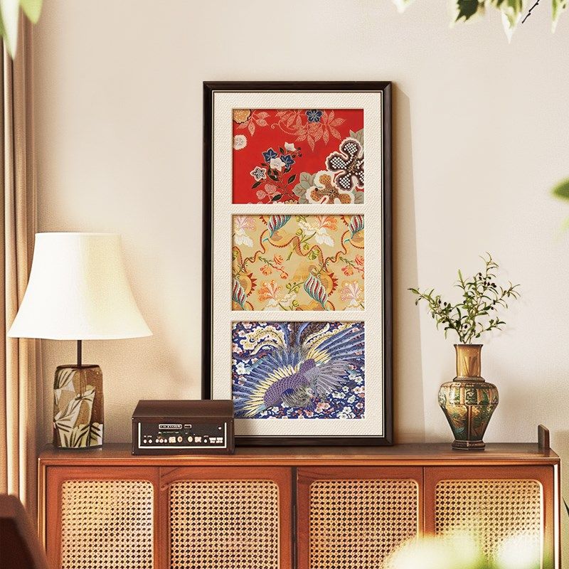 新中式桌面摆画花鸟客厅装饰画国风餐厅挂画茶桌复古壁画斗柜摆件,家居饰品,现代装饰画,淘宝优惠券,粉丝福利购,淘宝优惠卷