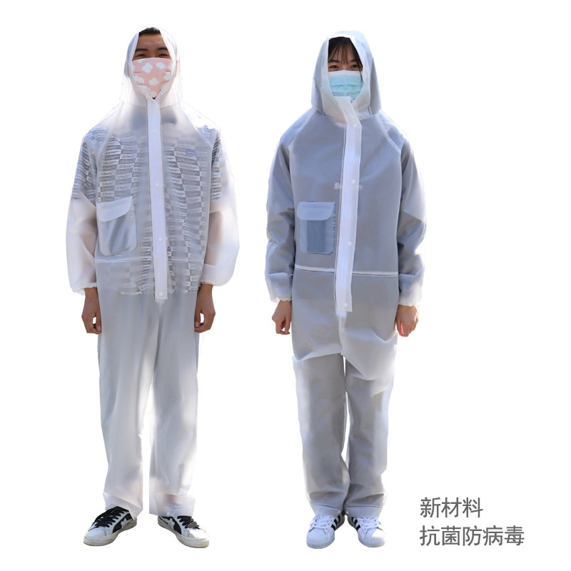 防护隔离服保暖发防寒连体民用防水雨衣成人男女加厚食堂防护服