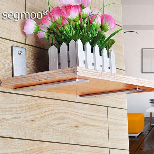 承重304不锈钢三角支架层板墙上隐形托架隔板书架支撑架搁板加厚