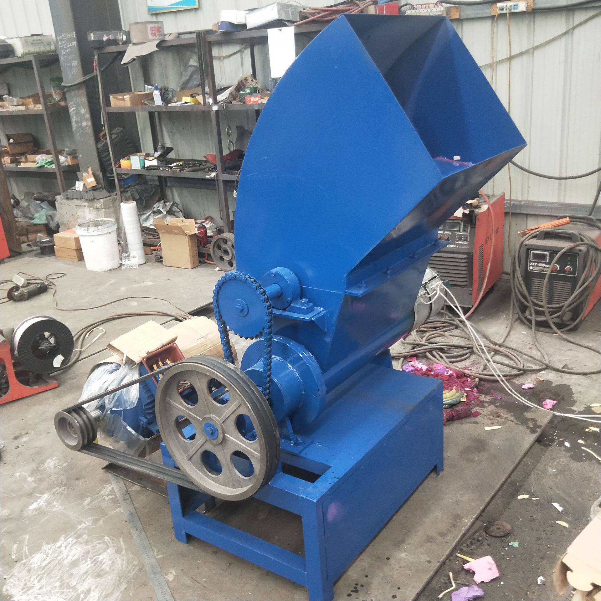 大型废旧泡沫粉碎化坨一体机350型泡沫板kT板化块机 保温板造坨机