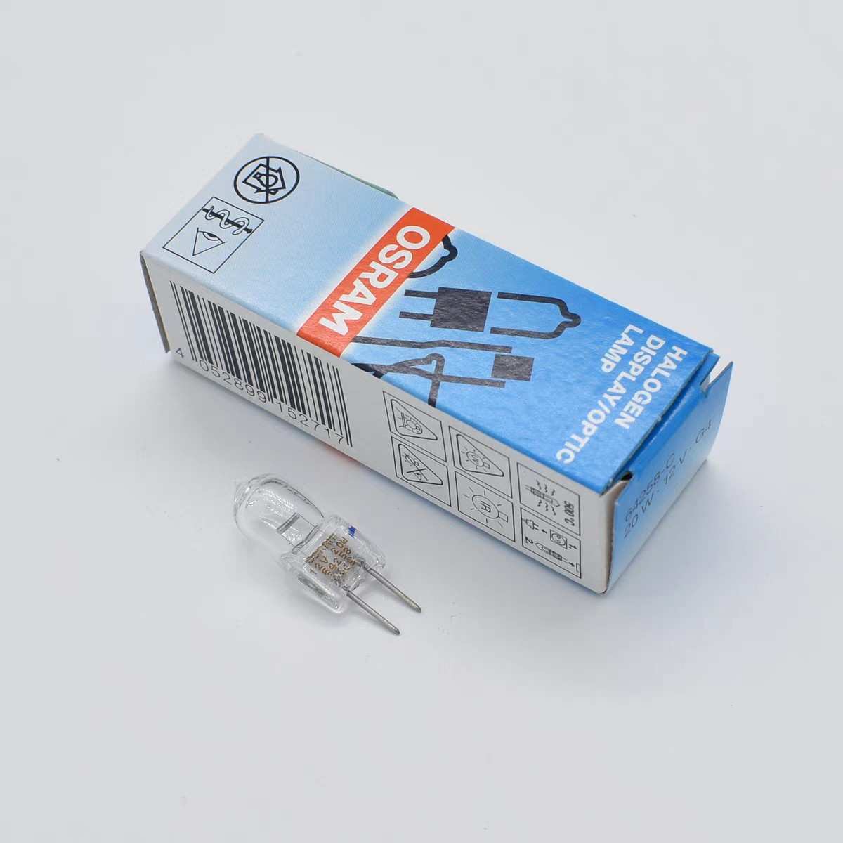OSRAM欧司朗64258-C 12V20W 2000小时带紫外生化分析仪器卤钨灯泡