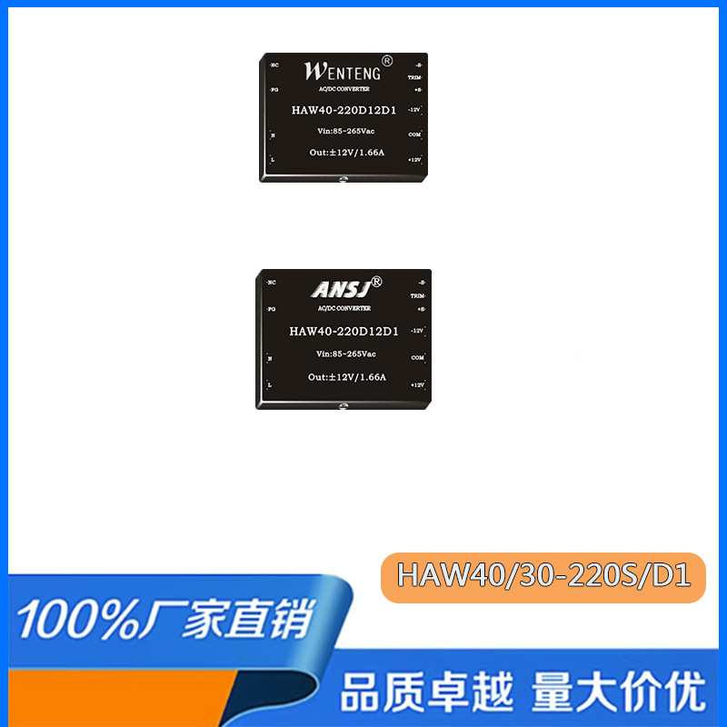 工厂直销HAW40-220D24D1电源模块220V转正负5V正负12V15V降压器