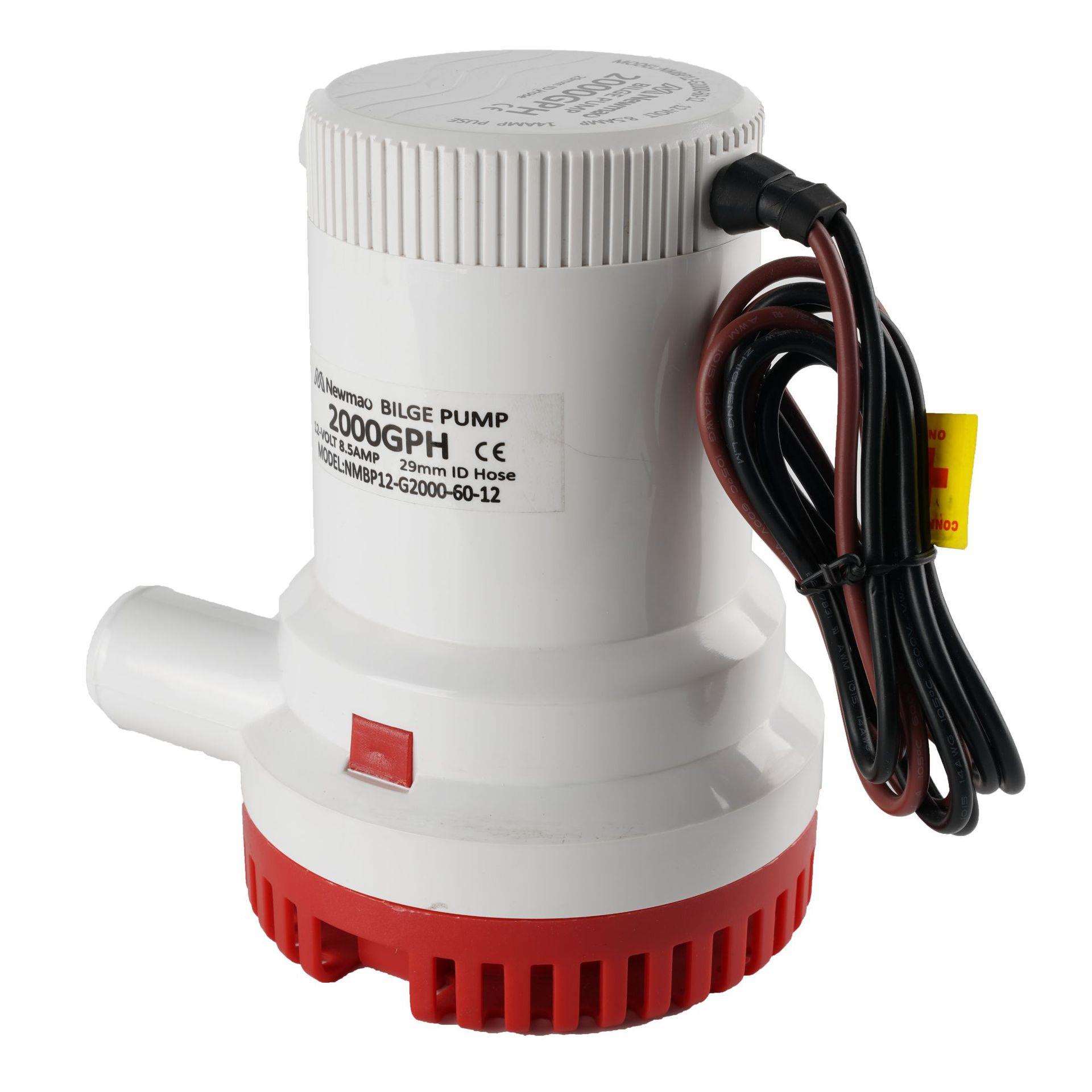 Newmao纽茂2000GPH舱底排水泵潜水泵12V24V直流游艇快艇配件