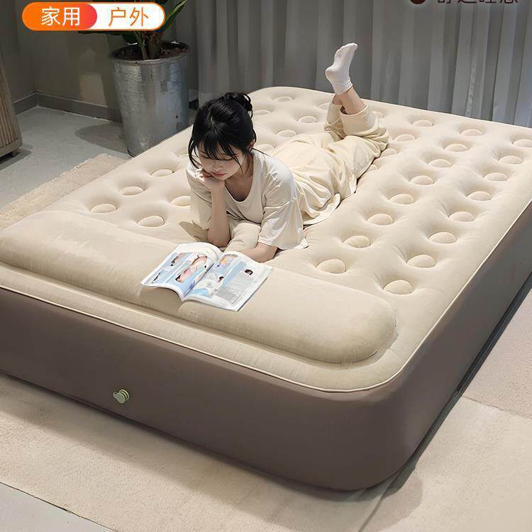 加厚自动充气床垫单双人折叠家用打地铺户外冲气露营便携防潮睡垫